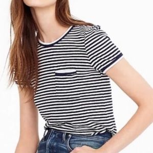 J. Crew Womens Striped Ringer Tee